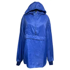 ◆ミリタリーアノラックパーカー プルオーバー 46サイズ  メンズ ブルー系 アウトドアウェア 上着◆中古品◆R4917NA