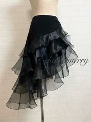 新品☆フロート☆ウィング☆ボリューミー☆黒☆ブラック☆社交ダンス