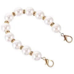 【新着商品】バッグ持ち手 持ち手 ビーズ持ち手 取っ手 ビーズストラップ パールストラップ 交換用バッグチェーン 可愛い レディース 30cm