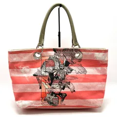 【中古】DIESEL ディーゼル ストライプ キャンバス ハンド トート バッグ fY11239A
