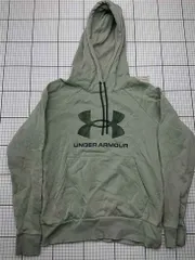 ◇ ⊇ アンダーアーマー UNDER ARMOUR パーカー 1381240 スウェットフーディ メンズ Sサイズ グリーン系 E  【1603160011313】