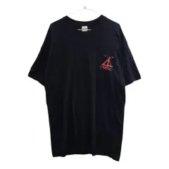 ヴィンテージ カジュアル ストリート ロゴ ブラック 半袖 Tシャツ XXL