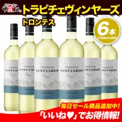 【白】 ダイアモンドトロフィー受賞！辛口で爽やか 🍷トラピチェ ヴィンヤーズ トロンテス　アルゼンチン🍷750ml×６本　白　辛口　年末年始　ギフト　お祝い　パーティー　【Wine Dish】 【甲羅組】のサムネイル