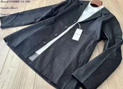 新品 COMME CA ISM MEN コムサイズム デニム生地 テーラードジャケコート 05ブラック Mサイズ 94MY92 定価16,000円