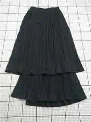 ◇ Θ エヌナチュラルビューティーベーシック N. プリーツスカート ブラック系 M レディース E  【1603230022690】