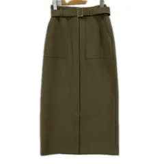 美品 NATURAL BEAUTY BASIC ナチュラルビューティーベーシック タグ付き スリット ナローロングスカート sizePS/ブラウン