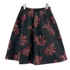 UNTITLED アンタイトル 花柄 フレアスカート size2/ブラック