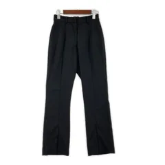 MANOF マノフ スリットヘム セミフレアパンツ sizeS/ブラック