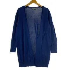 Laura Ashley ローラアシュレイ ボタンレスカーディガン size40/ネイビー