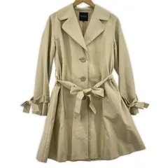 LANVIN collection ランバンコレクション 腰ひも付き リボン シルク混コート size38/ベージュのサムネイル