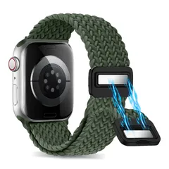 【在庫セール】スマートウォッチバンド 時計バンド レディース メンズ iWatch スポーツバンド 磁気吸着式バックル 編み込み ナイロン SE/SE ベルト 弾力性 対応 41mm 2/Series 9 Series Watch Watch 10/9/8/7