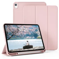 【在庫セール】三つ折り Pencilペン収納 Apple ケース スタンド ケース TPU材質 耐衝撃 スマート 軽量 薄型 2022 カバー 10.9インチ 10世代 第 iPad オートスリープ/ウェイク機能対応 iPad 11世代 2025モデル ピンク