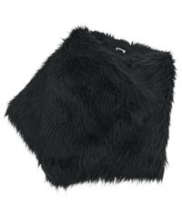 美品】DRIES VAN NOTEN 大判マフラー アルパカ＆ウール ブラック