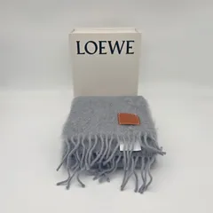LOEWE（ロエベ） マフラー モヘヤ ブルーグレー 箱     【中古】
