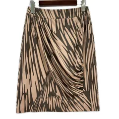 COUP DE CHANCE クードシャンス 総柄 タイトスカート size36/ピンクベージュ×グレー系