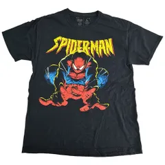 MARVEL マーベル SPIDERMAN スパイダーマン 半袖Ｔシャツ コミックス キャラクター ブラック(メンズ L)中古 古着 X7780