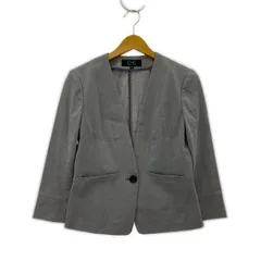 COUP DE CHANCE クード・シャンス ノーカラージャケット size38/グレーのサムネイル