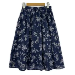 MISCH MASCH ミッシュマッシュ 花柄 シフォンスカート size38/ネイビー系のサムネイル