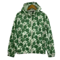 PUMA  プーマ フーデッド ジップアップジャケット sizeS/ホワイト×グリーン