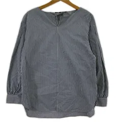 UNTITLED アンタイトル  ストライプブラウス size2/ブルー系