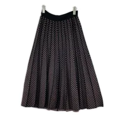 Reflect リフレクト 総柄 ニット プリーツスカート size9/ブラック系×ピンク×ホワイトのサムネイル