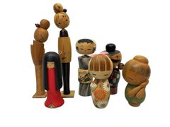 創作こけし 8体セット vintage sousakukokeshi 箱あり - メルカリ