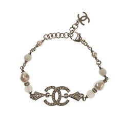 箱付き CHANEL シャネル ブレスレット ライトストーン デカ ココマーク
