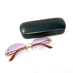 BVLGARI リムレスフレーム サングラス クリアパープル ビーゼロワン 