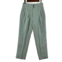 Spick & Span スピックアンドスパン  ツータック スリットヘム テーパードパンツ size36/ペールグリーン