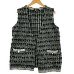 COUP DE CHANCE クード・シャンス チェック ツイードベスト size38/グレー×ブラックのサムネイル