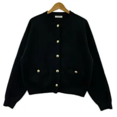 FREAK'S STORE フリークスストア ゴールドボタン ニットカーディガン sizeF/ブラック