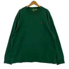 POLO RALPH LAUREN ポロ・ラルフローレン ワンポイントロゴ刺繡 クルーネック長袖Ｔシャツ sizeXL/グリーン