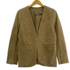 Alma design　アルマデザイン ノーカラージャケット sizeM/キャメル