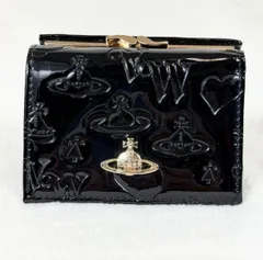 Vivienne Westwood 三つ折財布 レザー エナメルブラック