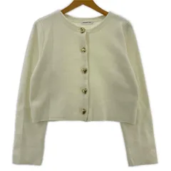 NATURAL BEAUTY BASIC ナチュラルビューティーベーシック ハート金ボタンカーディガン sizeFR/アイボリー