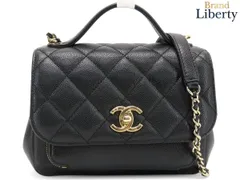 【超美品】シャネル CHANEL マトラッセ ココマーク キャビアスキン ビジネスアフィニティ スモール 2WAY トップハンドルバッグ ハンドバッグ チェーン ショルダーバッグ セミショルダーバッグ ブラック シャンパンゴールド金具 グレインドカーフスキン のサムネイル