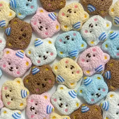 【s188】1セット 10個入り 150円 くま デコパーツ ハンドメイド 資材 ホイップデコ