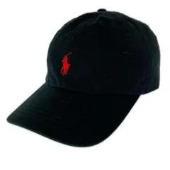POLO RALPH LAUREN ポロ・ラルフローレン ロゴ刺繍キャップ sizeONE SIZE 8-20/ブラック