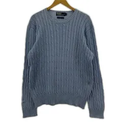 POLO RALPH LAUREN ポロ・ラルフローレン ケーブル編みニット sizeLL/ブルー