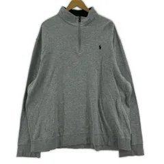 POLO RALPH LAUREN ポロ・ラルフローレン ハーフジップワンポイントスウェット sizeXXL/グレー