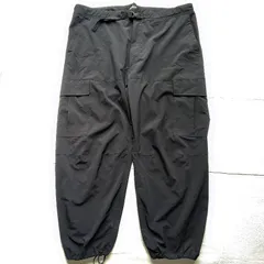 【春夏秋】AVIREX アヴィレックス カーゴ 黒 5L 6116141 キャンプ【街を闊歩する無骨な機能美】ナイロンパンツ ゆったり 大きいサイズ ブラック ミリタリー ワイド ワークパンツ テック系 アウトドア ビッグシルエット ボトムス