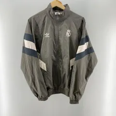 【中古】adidas レアル・マドリード トラックトップ グレー サイズL アディダス[24]