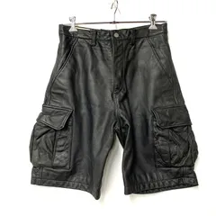 【中古品】Johnbull ジョンブル GENUINE LEATHER CARGO HALF PANTS レザー カーゴ ハーフ パンツ ボトムス 【158-260408-kh-12-izu】のサムネイル