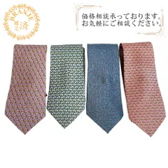 Salvatore Ferragamo サルヴァトーレフェラガモ 4本セット まとめて ブランド スーツ フォーマル カジュアル ヤシの木  シルク ネクタイ マルチカラー メンズ