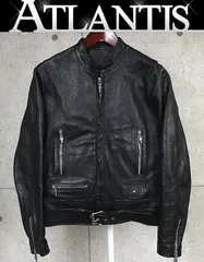 【在庫処分大セール】 CHROME HEARTS 新宿店 クロムハーツ シングル ライダース ジャケット レザー メンズ シルバー size:S 黒 30495のサムネイル