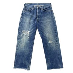 豚*ツ様 60s 16ボタン Levi's 66 501 BIGE デニムパンツ - メルカリ