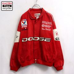 古着】UPS NASCAR レーシング バーシティ ジャケット XL 黒/赤 - メルカリ