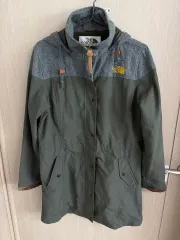 THE NORTH FACE ザノースフェイス グレー/カーキ色 フード マウンテンパーカー アウター 90