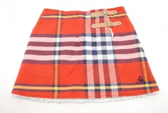 中古 レディース ルコックスポルティフ le coq sportif スカート 9号 赤系 レッド あったかボア♪ チェック