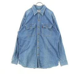 Levi's リーバイス コットン 長袖 シャツ デニムジャケット L ブルー系 メンズ 古着